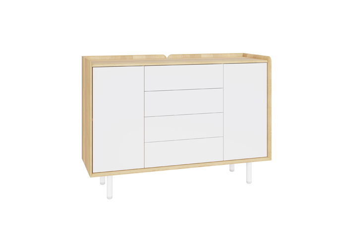 Alto Solid Oak Painted Collection - Alto Solid Oak White Painted Large Sideboard