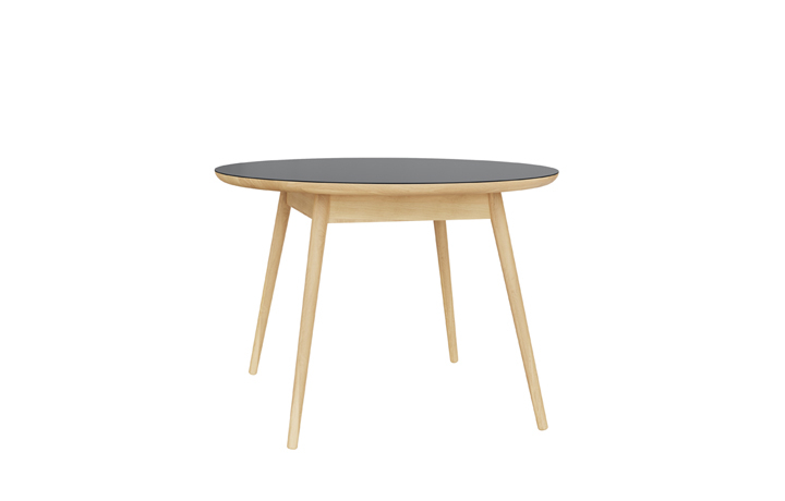 Alto Solid Oak Painted Collection - Alto Solid Oak Anthracite Painted 110cm Round Dining Table