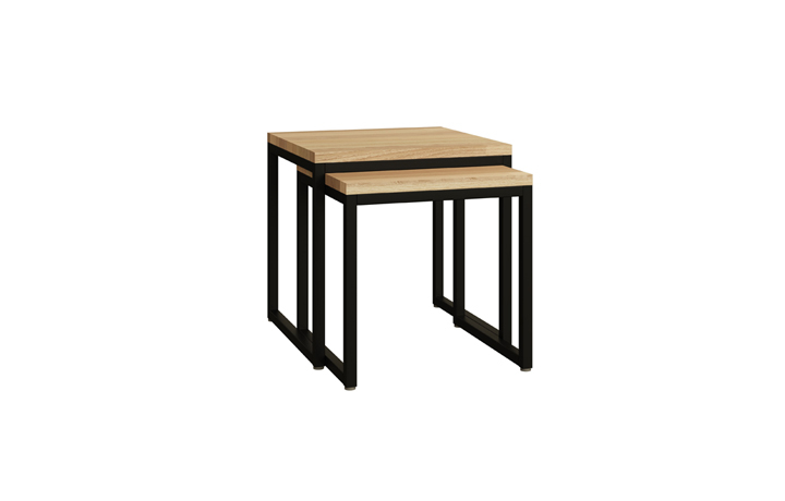 Modal Solid Oak Collection - Modal Solid Oak Nest of 2 Tables