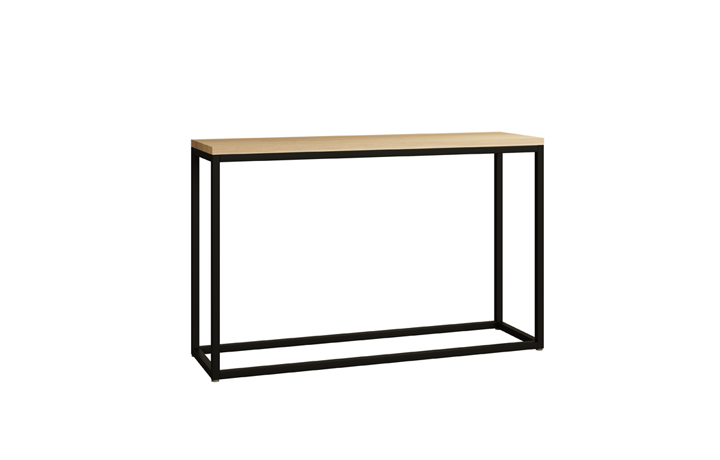 Industrial Console Tables - Modal Solid Oak Medium Console Table