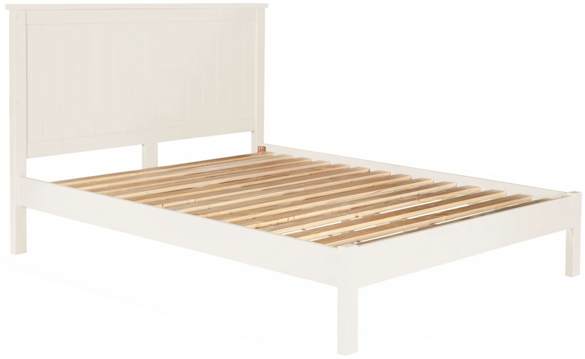 4ft6 Double Hardwood Bed Frames - Portland White 4ft6 Double Bed Frame